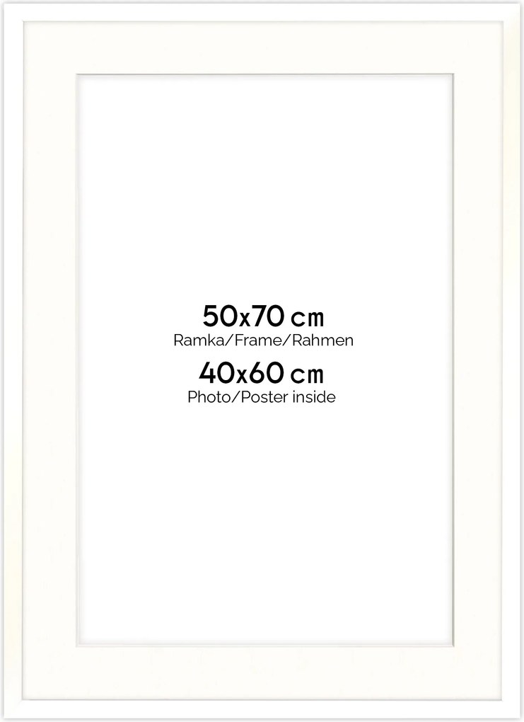 Hen Pass fehér képkeret 1 50x70 cm passe partout (40x60)