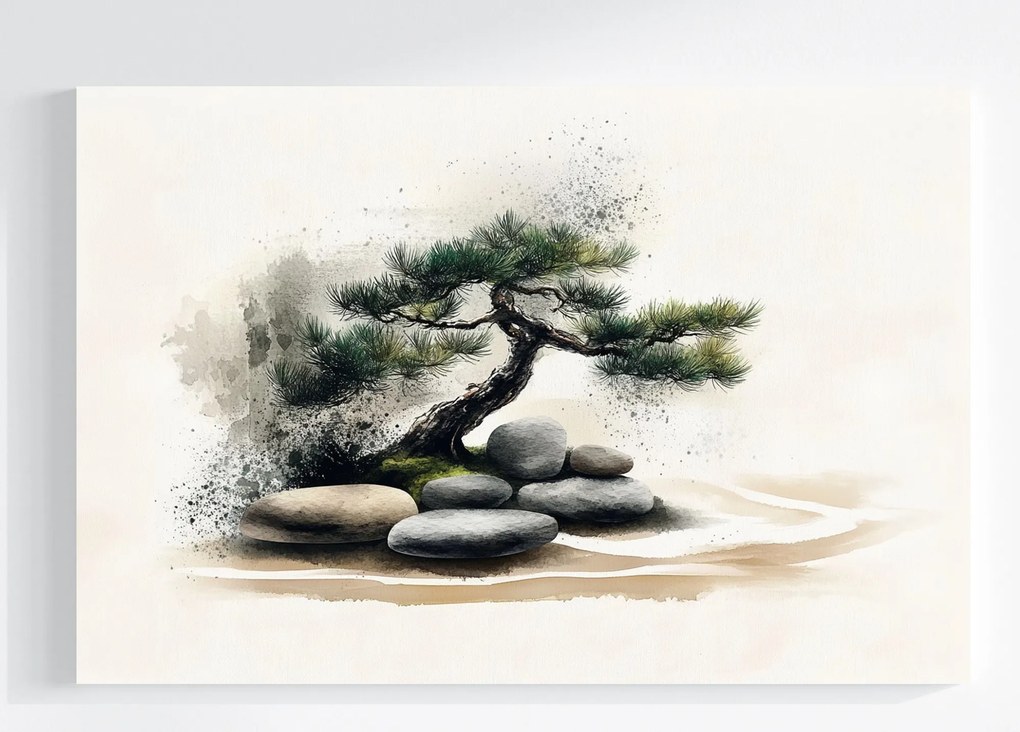 Canvas Vászonkép Ázsia Japán Zen Kert Bonsai Harmónia 60x40