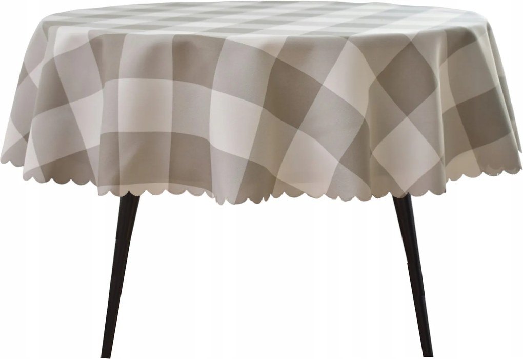 Abrosz Foltálló Kerek Kockás 110 CM Szürke-fehér Kör