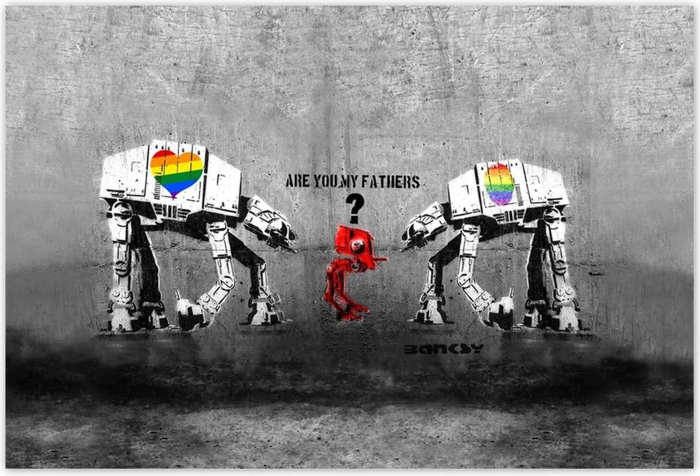 Fotótapéták 104x70 Are you my fathers Banksy