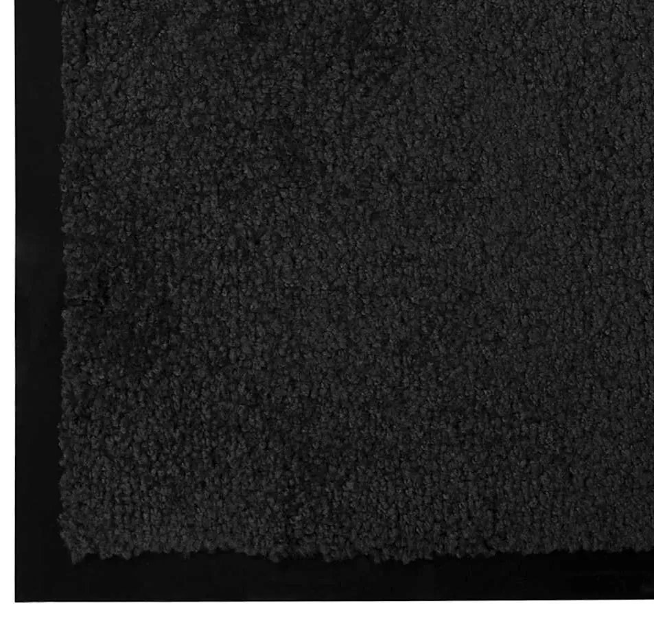 Ajtószőnyeg Fekete 60 x 40 x 1.2 cm Mackófleece