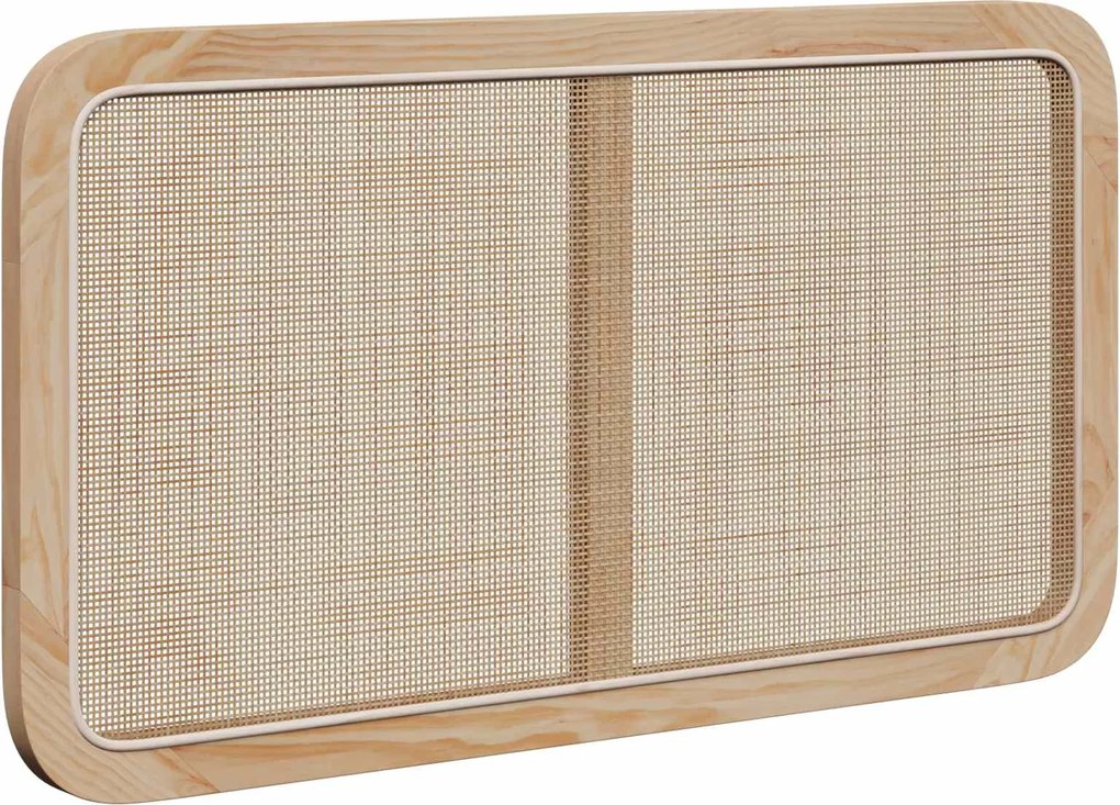 vidaXL Fejtámla fejtámlával Természetes 100 x 55 x 3 cm Rattan