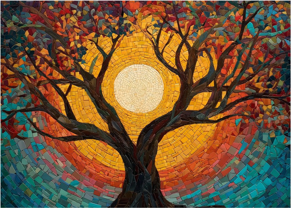 Kép - Nap az élet fájának koronájában (70x50 cm)