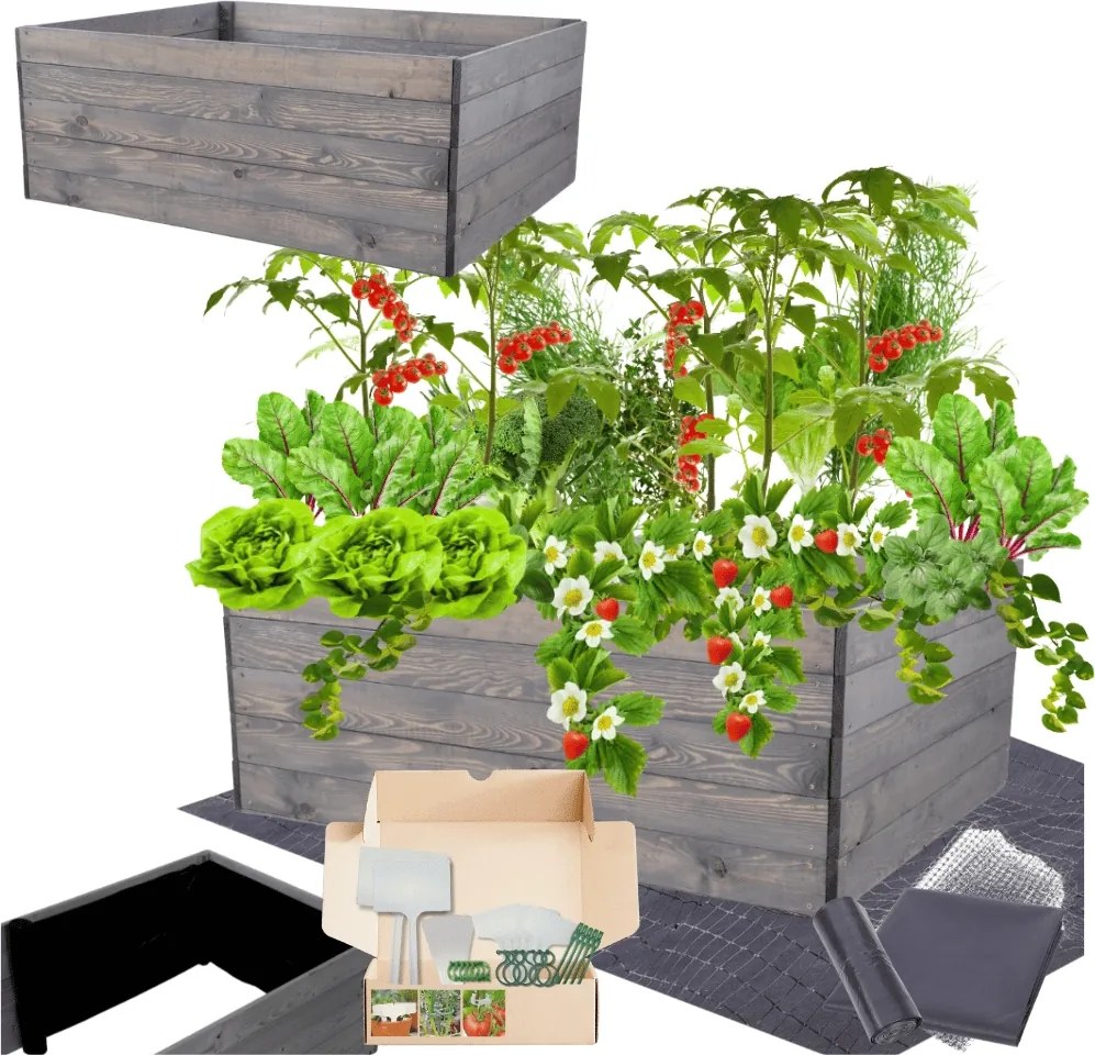 Magasított ágyás zöldséges ládák inspect virágtartó impregnáló 45x120x100