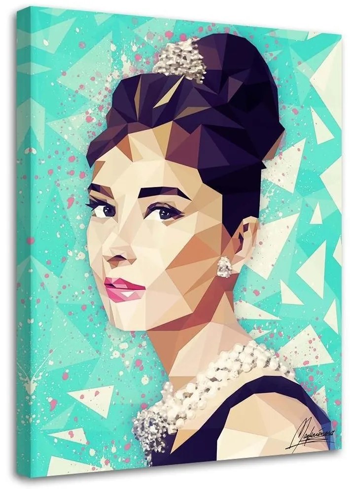 Gario Vászonkép Audrey Hepburn chignonnal - Cantu Méret: 70 x 100 cm