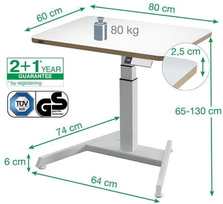 Ülő/álló munkaállomás, elektromos, LEITZ Ergo (E65340001)