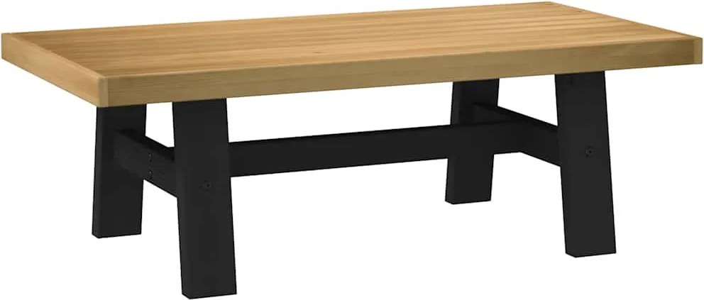 vidaXL dohányzóasztal NOAIN A alakú lábak 120x60x40cm tömör fa fenyőfa