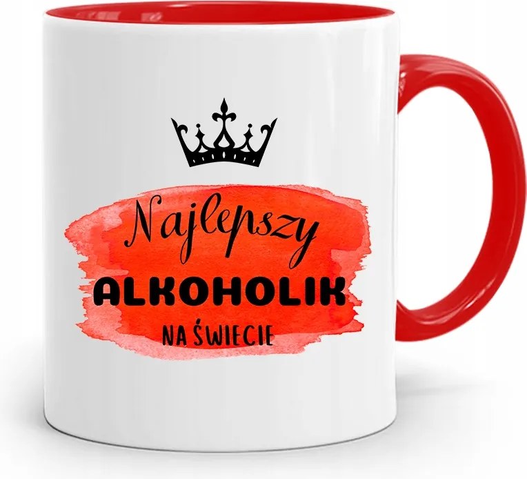 Alkoholista Részegeknek Piros Ajándék Bögre fényképes nyomtatással