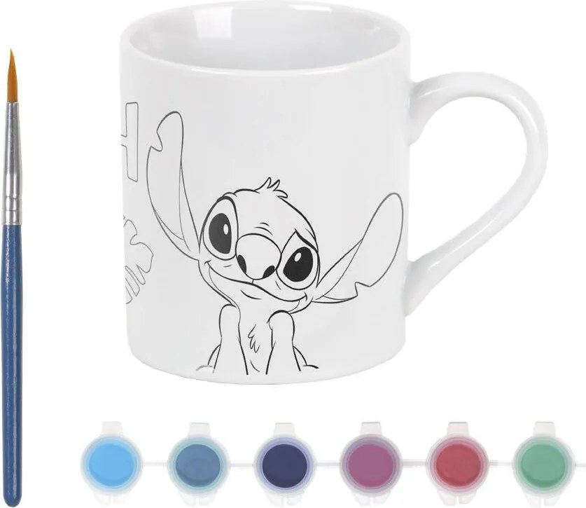 Disney Lilo és Stitch, A csillagkutya Alien festhető porcelán bögre 235 ml Díszdobozban
