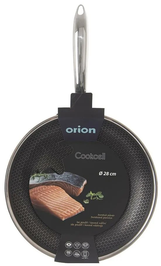 Orion Cookcell serpenyő tapadásmentes felülettel, 3 rétegű, 24 x 4,5 cm, 24 cm átmérőjű