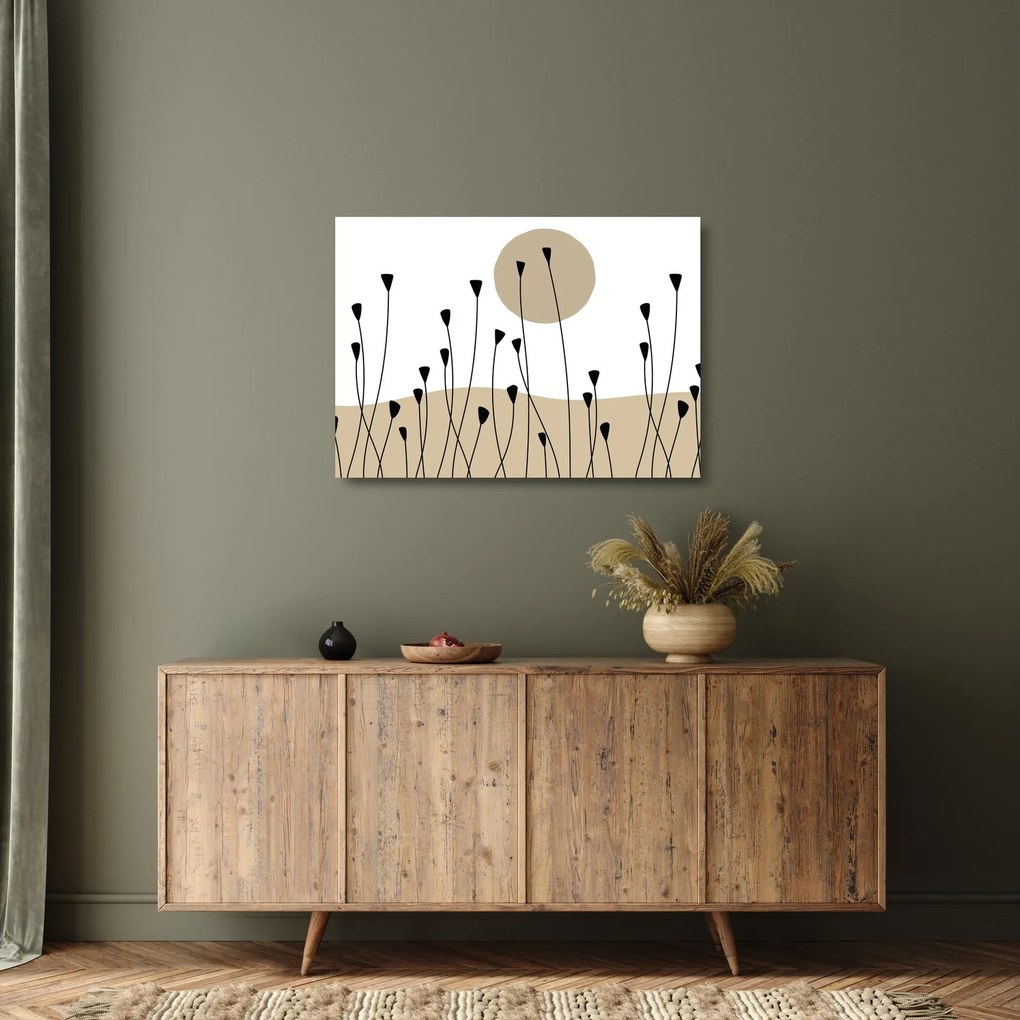 Üveg kép - Grafikus rét N⁰2 (70x50 cm)