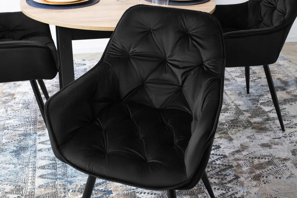 Fekete Bársony Étkezőszék. POLA