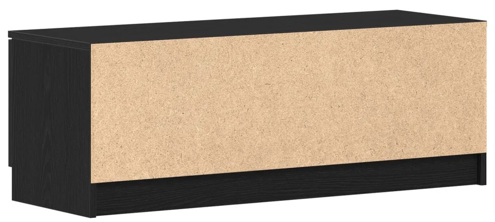 TV Szekrény Fekete Tölgy 102x35x36,5 cm Felépített Fa