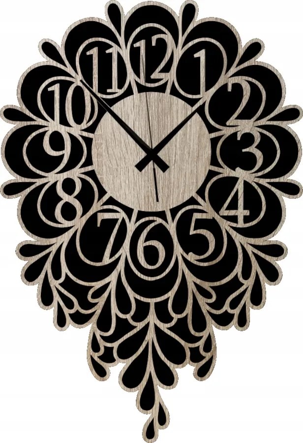 Falióra Fa Sonoma Tölgy Stílusos Dekoratív 45 cm