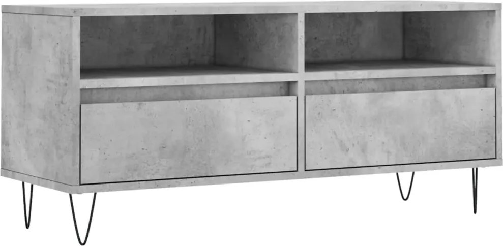 vidaXL betonszürke szerelt fa TV-szekrény 100x34,5x44,5 cm