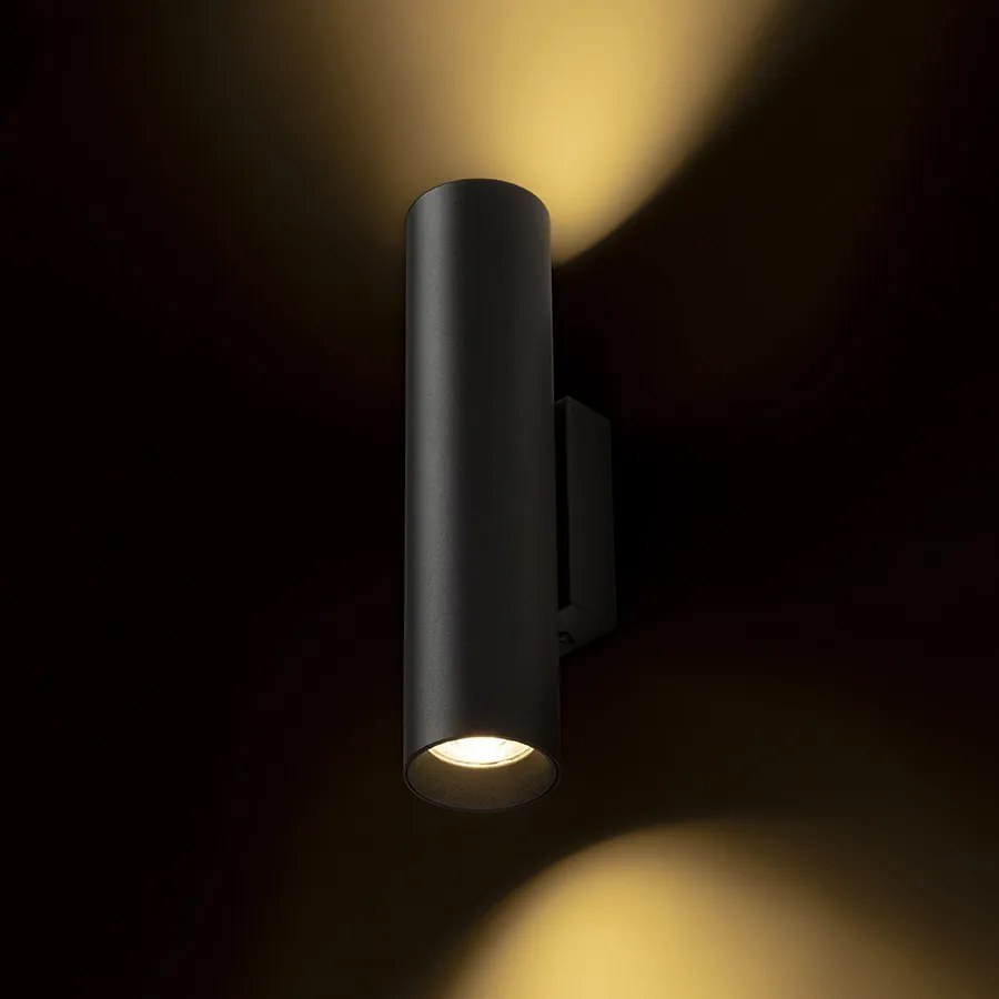 RENDL LUKE fali lámpa fekete 230V LED GU10 2x7W