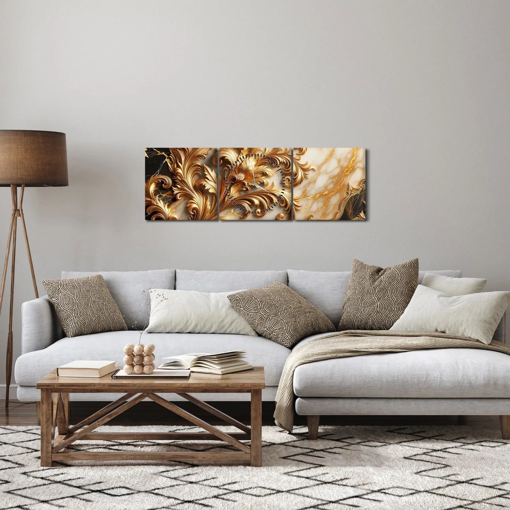 Kép - Márvány arannyal (órával) (90x30 cm)