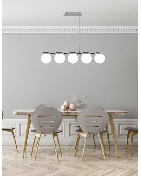 Csillár zsinóron RAMON 5xG9/40W/230V fényes króm