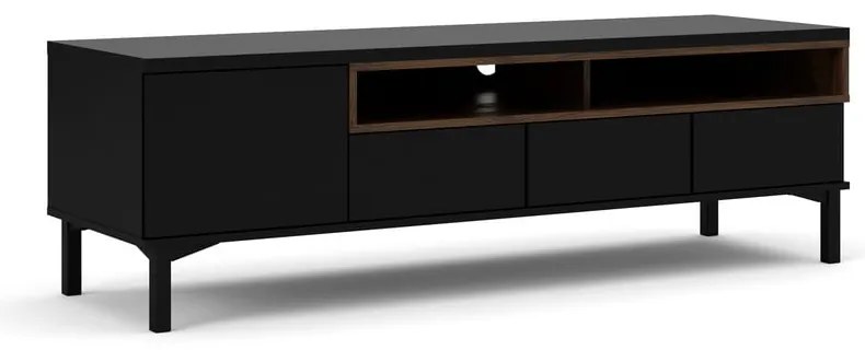 Fekete TV-állvány 156x48x48 cm Roomers – Tvilum