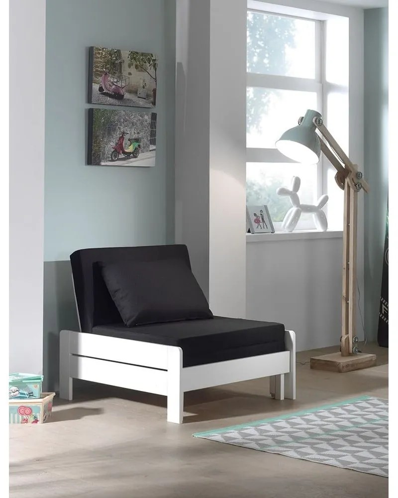 Fehér-fekete gyerek fotel Pino - Vipack