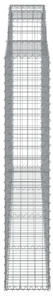 4 db íves horganyzott vas gabion kosár 300x30x160/180 cm