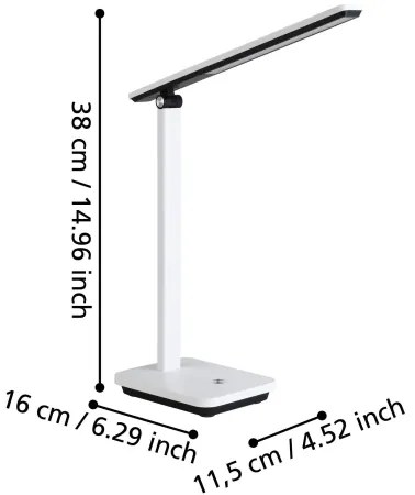 Eglo 900956-LED Dimmelhető újratölthető asztali lámpa INIESTA 3,6W/5V 1800mAh fehér