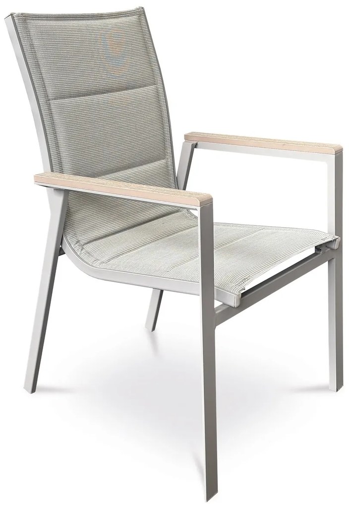 Autronic kerti szék, alumínium, textil, szürke, AZ C-S1110 GREY