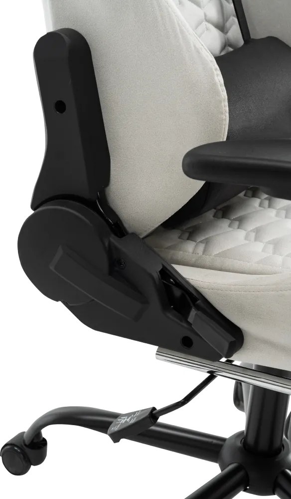 Irodai/gamer szék, fehér/fekete, teherbírás 150 kg, PAPIBAS