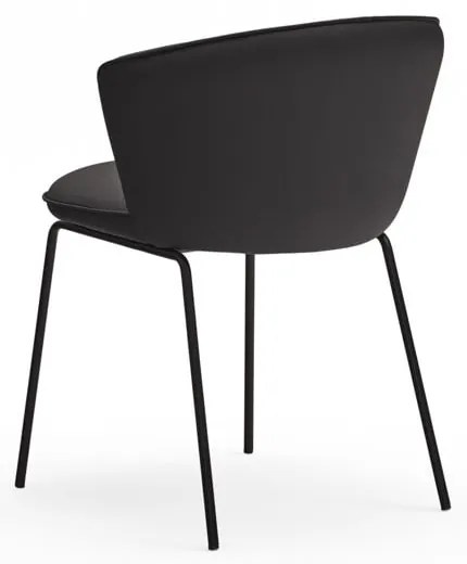 Fekete kárpitozott étkezőfotel szett 2 db-os Add – Teulat