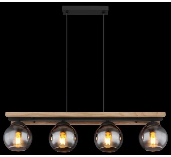 Globo 15569-4HW - Csillár zsinóron CONNI 4xE27/25W/230V