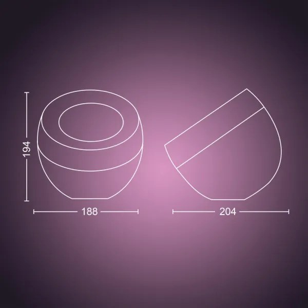Philips Hue IRIS LED RGB asztali lámpa, állítható, 8,2W, 230V, réz