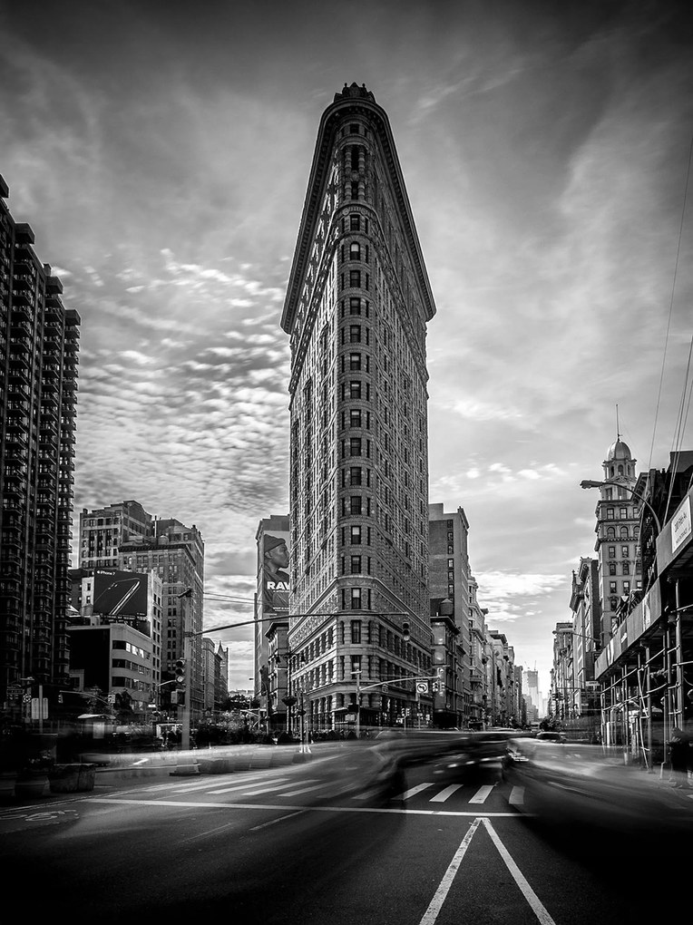 Flatiron New York fekete-fehér város fotótapéta 206x275 +ragasztó