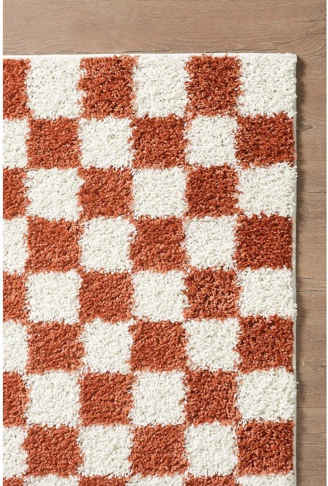 Krémszínű-terrakotta színű szőnyeg 120x170 cm Grida – ESTE