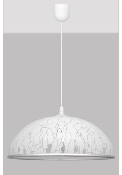 Csillár zsinóron CIRCLE 1xE27/15W/230V fehér