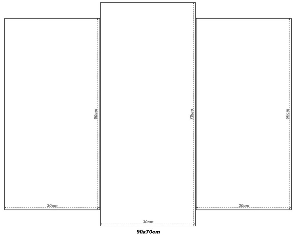 Gario Órás falikép Gyönyöru reggel a mólónál - 3 részes Méret: 30 x 90 cm