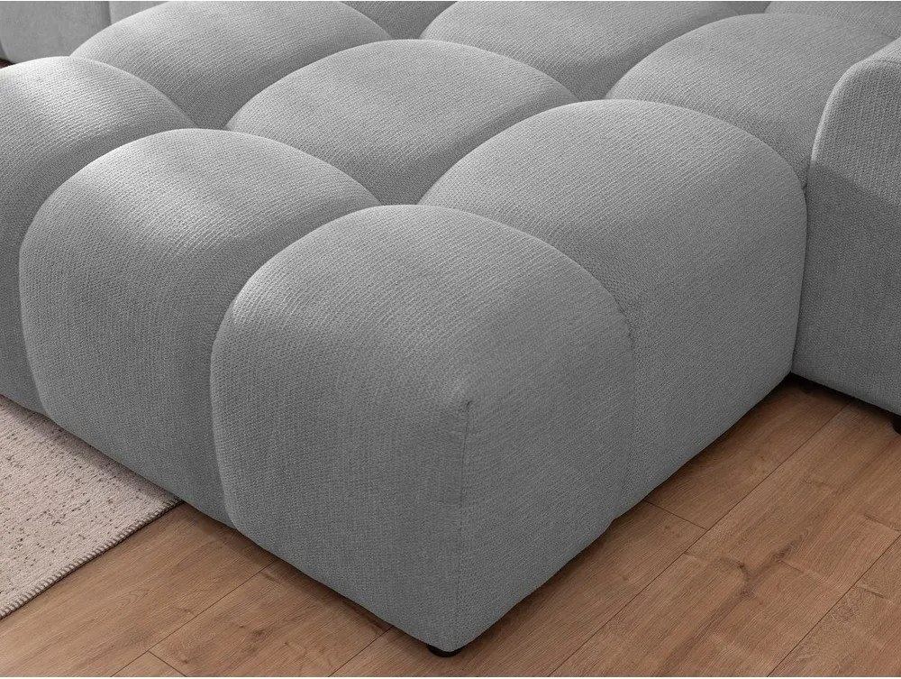 Szürke sarokkanapé (jobb oldali-heverő résszel) Albane – Ropez