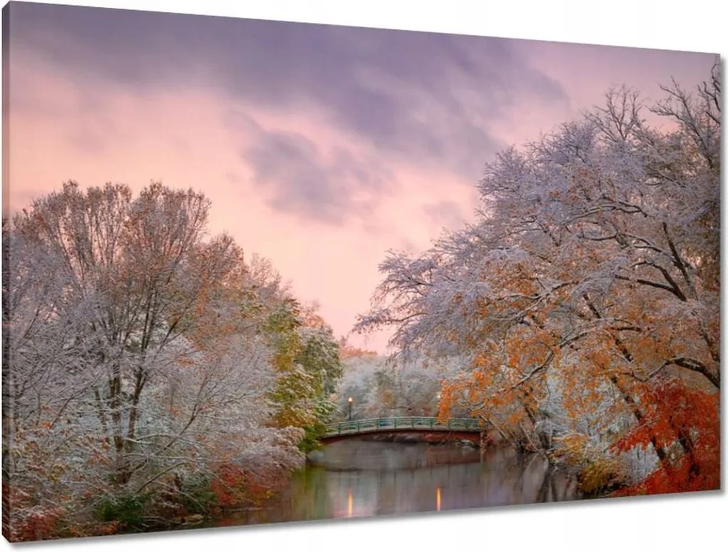 Vászonkép 90x60 Híd Építészet Tájkép