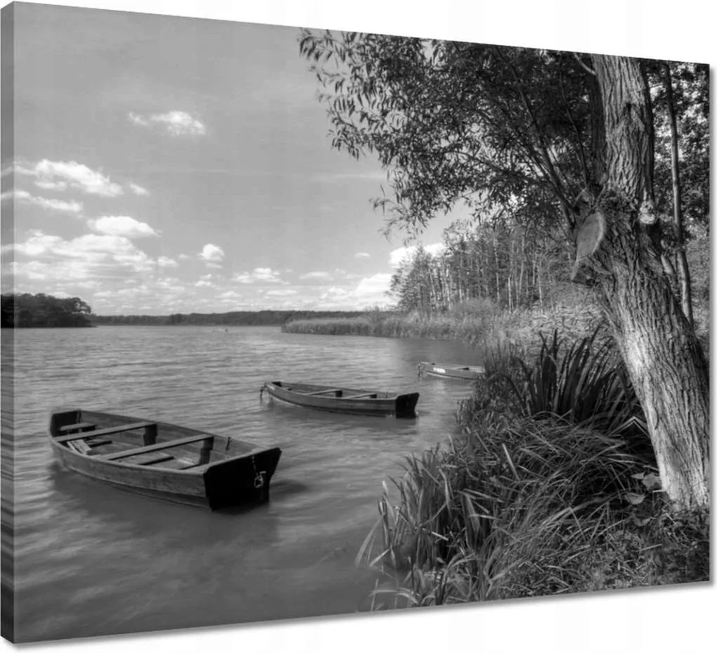 Vászonkép 50x40 Csónakok a tavon