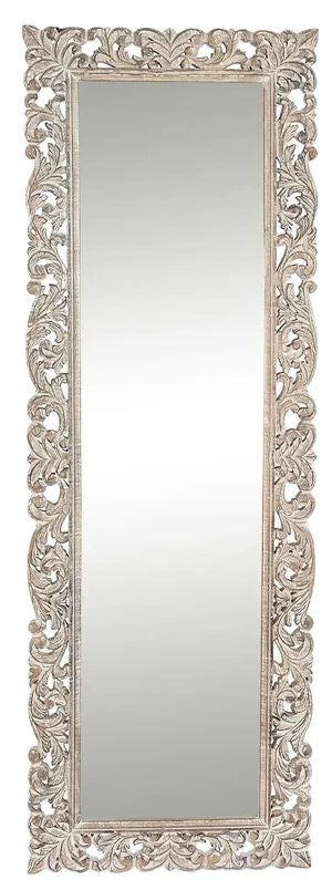Antikolt nagyméretű vintage fali tükör 180 cm míves keretben