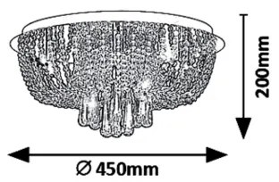 Rabalux 6806 - Mennyezeti lámpa LARISHA 6xG9/40W/230V