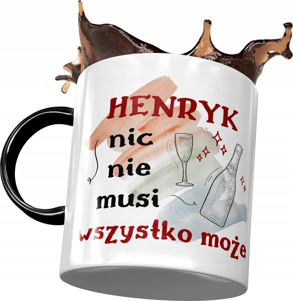 Fekete Bögre Henrik Férj Kolléga Ajándék Nyomtatott Fotóval