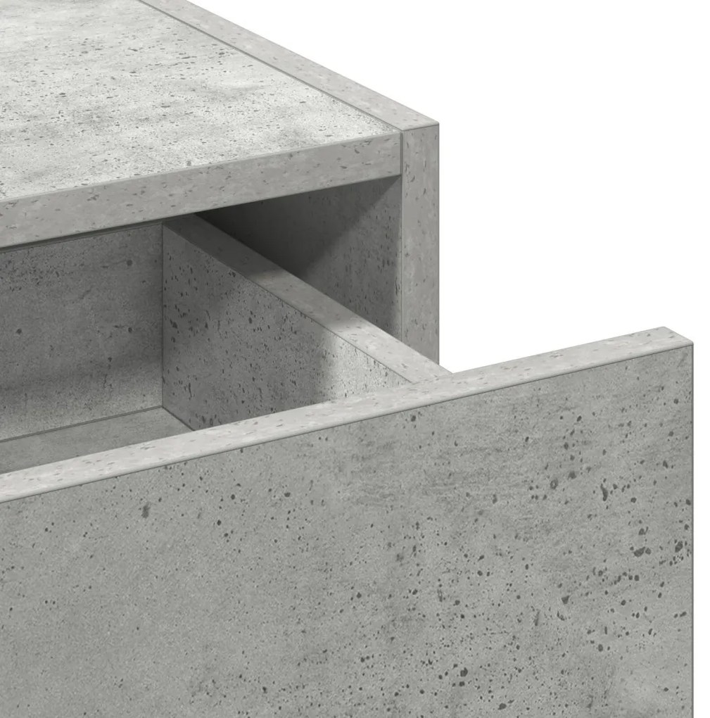 vidaXL Öltözködőasztal tükör lámpákkal Szürke 60 x 40 x 70 cm Faanyag