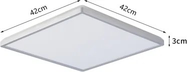 Brilagi - ULTRA SLIM LED/24W/230V fürdőszobai mennyezeti lámpa 42x42 cm ezüst IP54