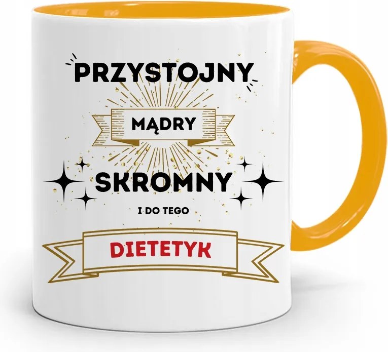 Dietetikusoknak Sárga Ajándék Bögre fényképes nyomtatással