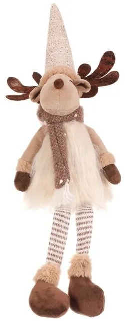 Karácsonyi dekoráció Lógó lábak, magasság 54 cm,bézs/barna