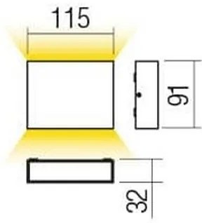 Redo 90377 - LED Kültéri fali lámpa KAMAL LED/4,4W/230V 3000K IP54 barna