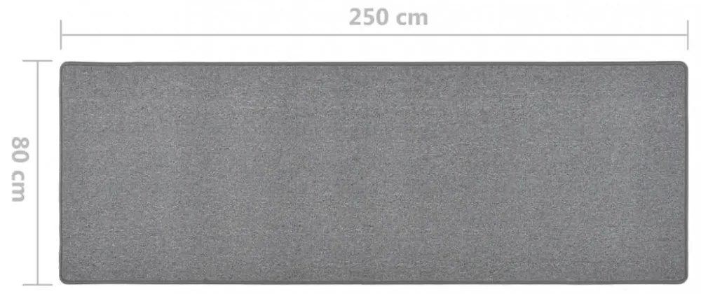 sötétszürke futószőnyeg 80 x 250 cm