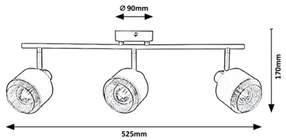 Rabalux - Spotlámpa 3xE14/40W/230V