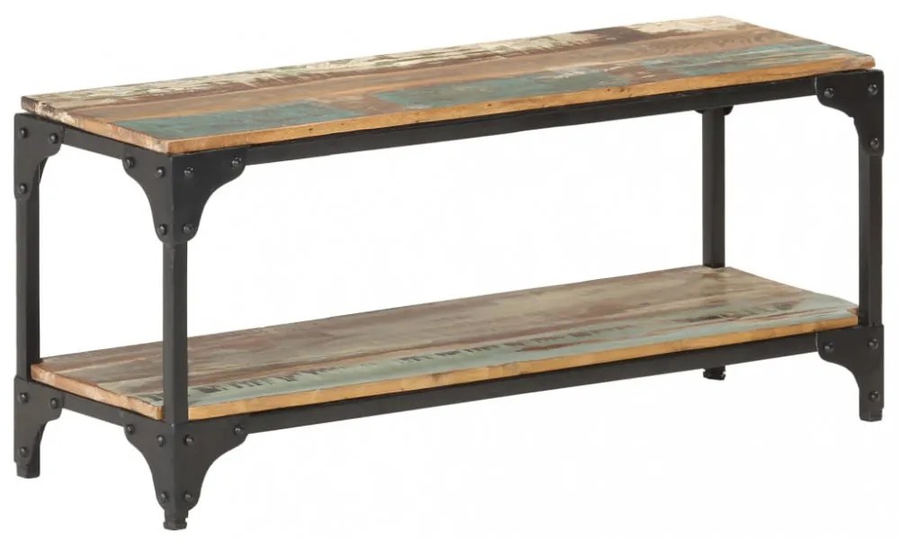 tömör újrahasznosított fa dohányzóasztal 90 x 30 x 40 cm