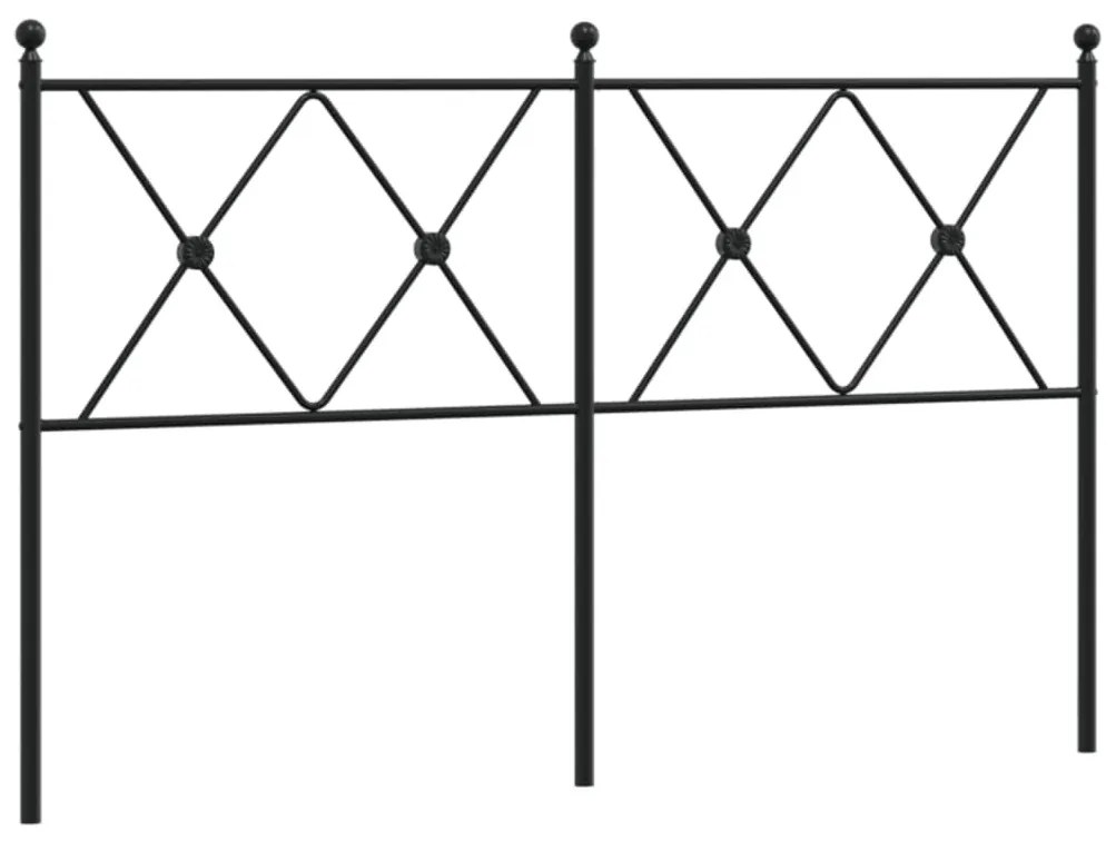 fekete fém fejtámla 137 cm
